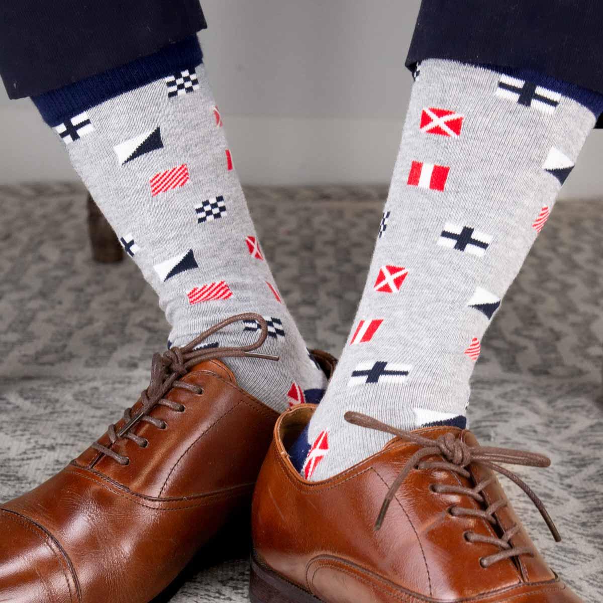 Mens nautical dress shop socks